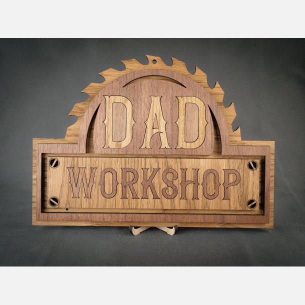 Garage skilt 1 "Dad workshop"