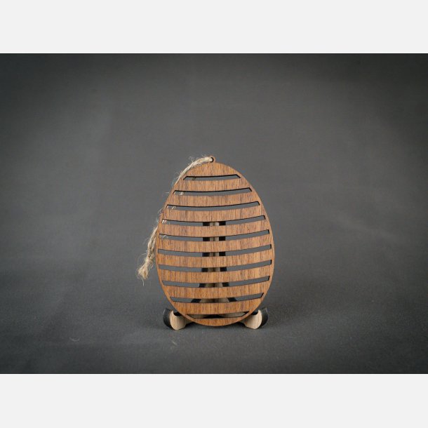 P�ske�g m. lige streger 80mm | Valn�d