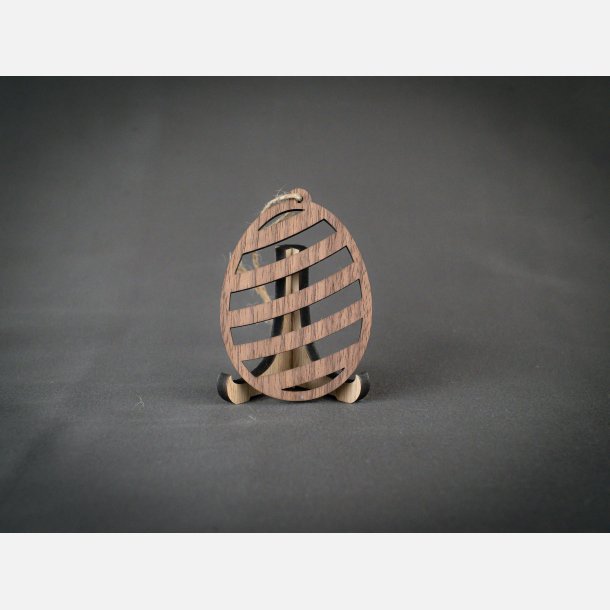 P�ske�g m. skr� streger 80mm | Valn�d