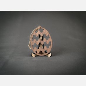 P�ske�g m. b�lger 80mm | Valn�d