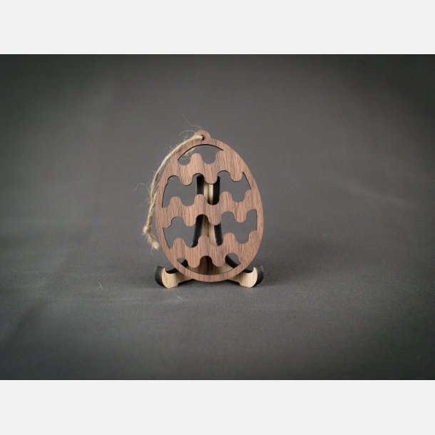 P�ske�g m. b�lger 80mm | Valn�d
