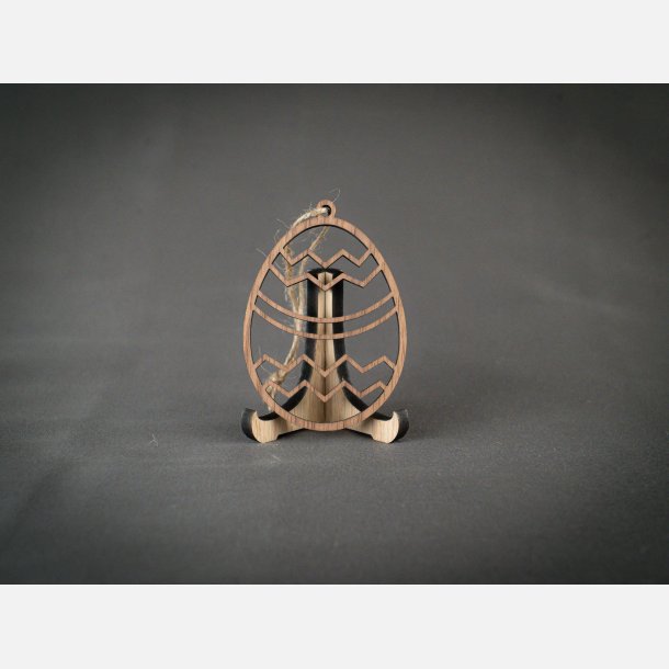 P�ske�g m. zig zag &amp; streger 80mm | Valn�d