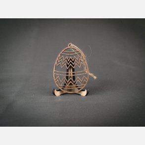 P�ske�g m. zig zag & streger 2 80mm | Valn�d