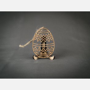 P�ske�g m. zig zag & streger 2 80mm | Ask