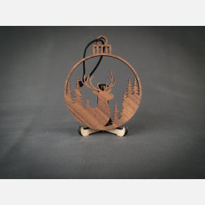 Kugle m. kronhjort & tr&#2013265926er 3