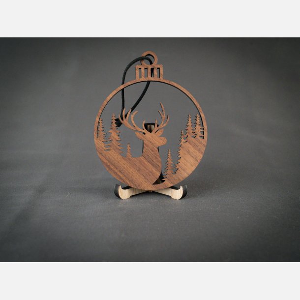 Kugle m. kronhjort &amp; tr&#2013265926er 3