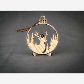 Kugle m. kronhjort & tr&#2013265926er 3