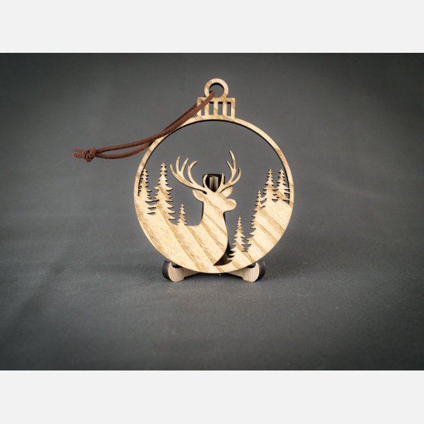 Kugle m. kronhjort &amp; tr&#2013265926er 3